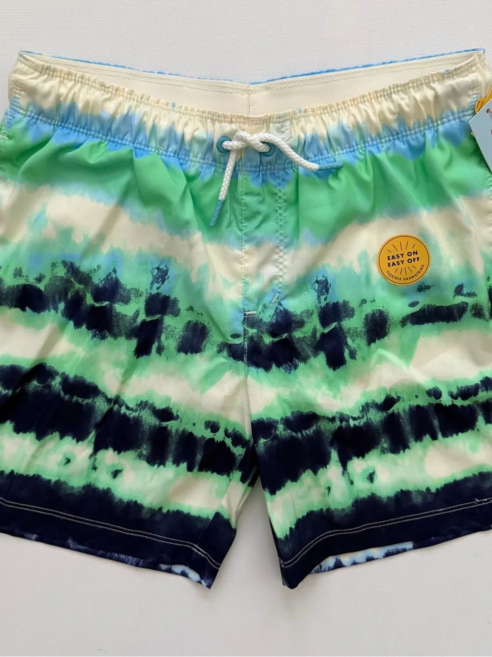 Cat & Jack Green Navy Tie-Dye Kids Swim Trunks Size M (8) HUSKY